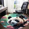 1pc Panda Floral Print Chair Carpet for Office, Soft Comfortable Mat For Office, Living Room, Bedroom, Machine Washable Carpet yy251112175