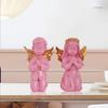 Angel Girl & Wings Boy Sttaue for Home Décor Showpiece | Fairy Girl Statue for Home Décor Items (Girl & Boy, Set of 2)