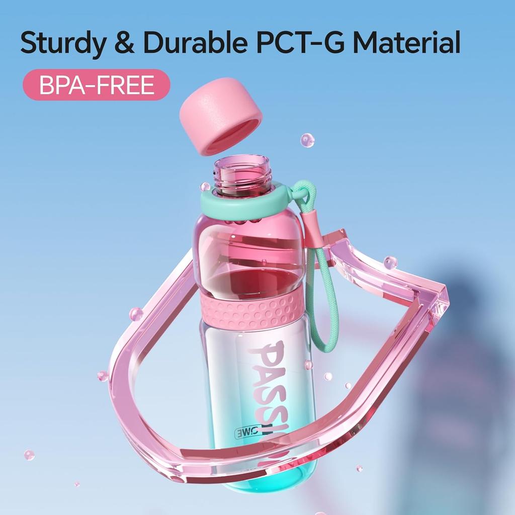 Пластиковая бутылка для воды с ручкой для езды на велосипеде, легкая, термостойкая и многоразовая, подходит как для использования на открытом воздухе, так и в спортзале.