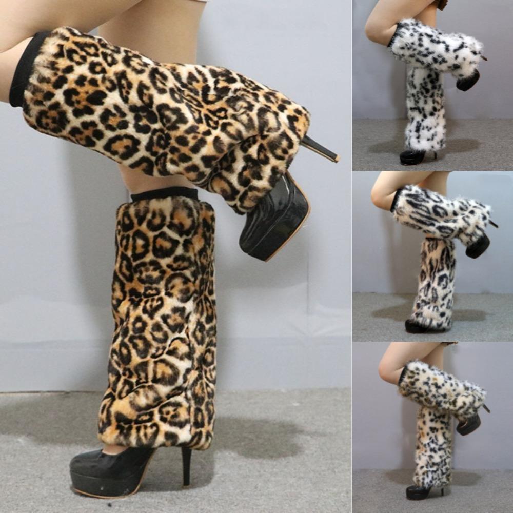Japanese Style Plush Boots Cover Faux Fur Furry Leggings Sleeve Long Tube Stockings Spicy Girls