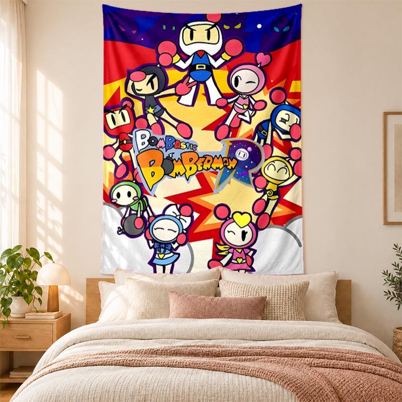 Bomberman Tapestry highquality for decorating living room bedroom dorm walls ideal as bedroom wallart orholiday gift