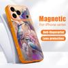 Магнитный чехол для Magsafe для iPhone 17 Pro Max, чехол с покрытием, приятным на ощупь, с рисунком цветов зимородка для iPhone 16 15 14 13 Pro Max