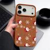 Santa Claus Pattern Case For iPhone 17 Air 16e 16 15 14 Pro Max 13 12 17 Pro 11 Shockproof Soft Silicone Leather Texture Phone Cover