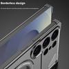 For Samsung Galaxy S25 Ultra Metal Case Frameless Hollow Heat Dissipation Phone Cover with Kickstand