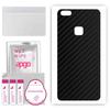 apgo Protective Skin Sticker for the Back Compatible with Huawei P10 Lite, Wrap Film, Foil, Vinyl - Pattern Carbon Black