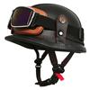 Немецкий кожаный шлем ручной работы для мужчин и женщин, четырехсезонный полушлем, шлем для электромобиля, ретро-шлем из стали