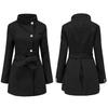 2021 European & American Autumn/Winter Women's Slim Long Sleeve Wool Coat