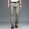High Waisted Men'S Business Formal Pants, Men'S Breathable Loose Straight Leg Middle-Aged Casual Pants
