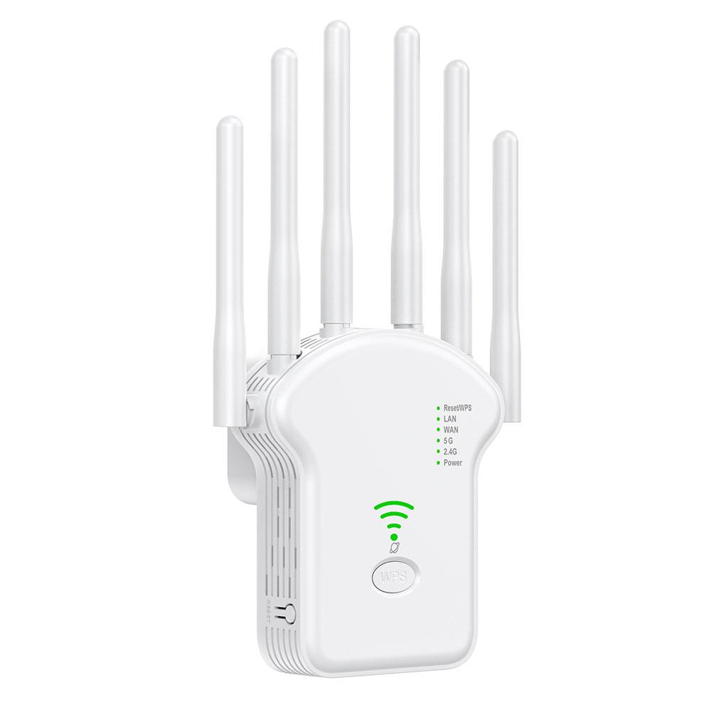300 Мбит/с / 1200 Мбит/с Повторитель WiFi-сигнала Двухдиапазонный 2,4 ГГц 5 ГГц Антенна Усилитель сети с портом LAN/WAN Роутер WPS для домашнего офиса