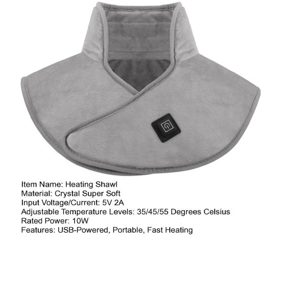 USB Греющая шаль Электроодеяло Горячий компресс Плечи Шея Спина Живот Ноги Талия Быстрый нагрев Грелка