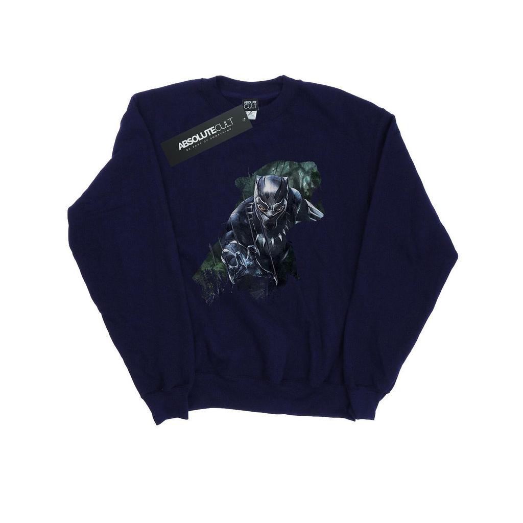 Marvel Mens Black Panther Wild Silhouette Sweatshirt