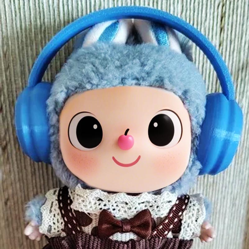 Аксессуары для кукол Для 17 см Labubu Модные аксессуары для наушников 10 см Хлопковые кукольные наушники Кукольные наушники макаронного цвета