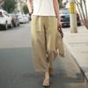 Женские летние однотонные тонкие широкие брюки Haren Literary Loose Leisure Straight Nine-minute