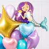 Mermaid Balloon Decorative Colorful Mermaid Aluminum Film Birthday Balloon Holiday Decor