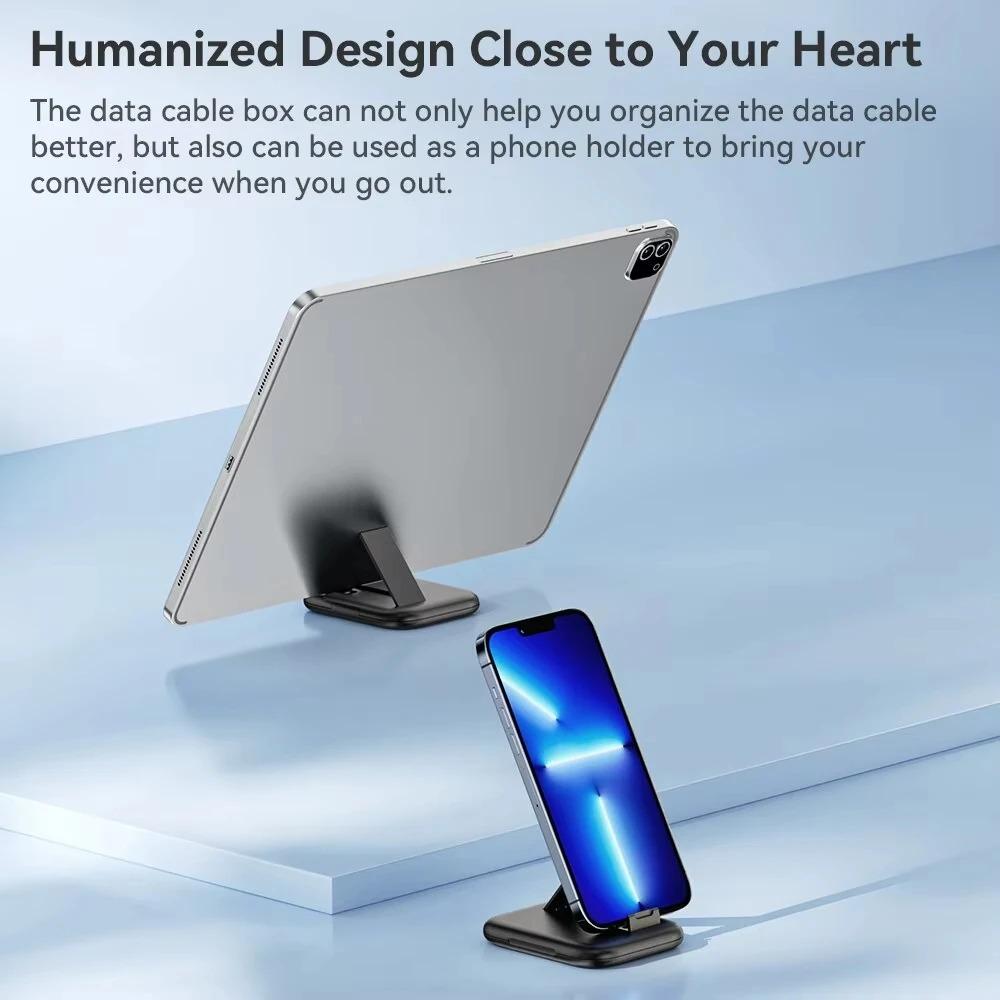 Кабель USB C на USB Type C 60 Вт 4 в 1 для быстрой зарядки PD, кабель для передачи данных для iPhone, Xiaomi, кабель Micro USB с подставкой для телефона и коробкой для хранения