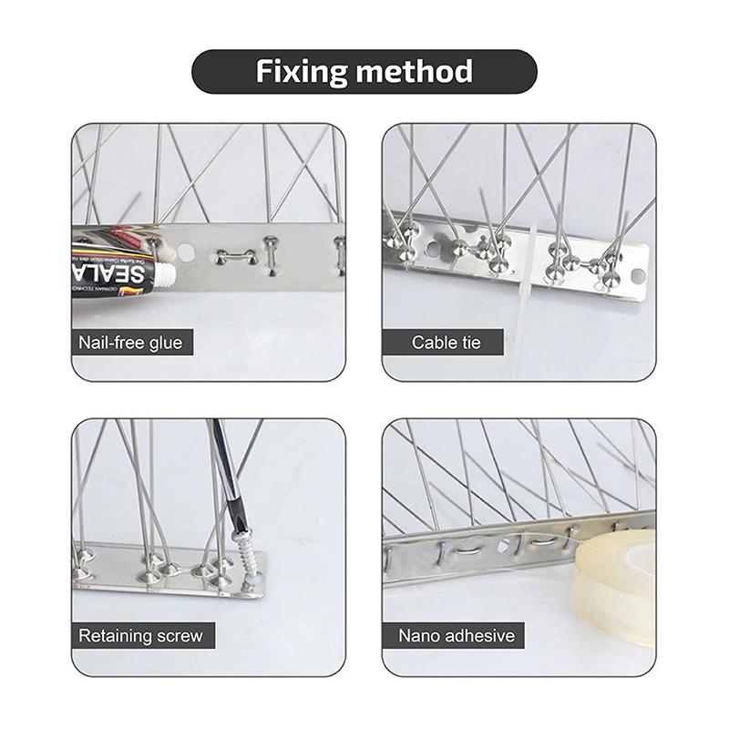 1 шт. шипы для голубей из нержавеющей стали и отпугиватель птиц 25 см 33 см балконный отпугиватель птиц набор колючих гвоздей борьба с вредителями