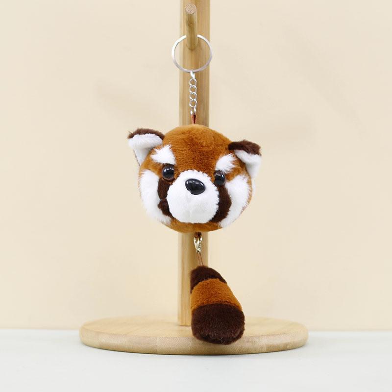 Adorable Raccoon Plush Toy Cute Stuffed Animal Keychain Bag Charm Cuddly Teddy Bear