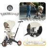 OSJ Push Sun Safety Seat Rotating Riding Easy to Включает управление для использования на открытом воздухе в помещении Трехколесный велосипед, складывающийся одним нажатием, детский трехколесный велосипед, коляска,