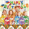 Building Block Birthday Party Supplies Paper Plates Napkins Cups Tablecloth Banner for Colorful Building Block Birthday Party Decorations for Boys,