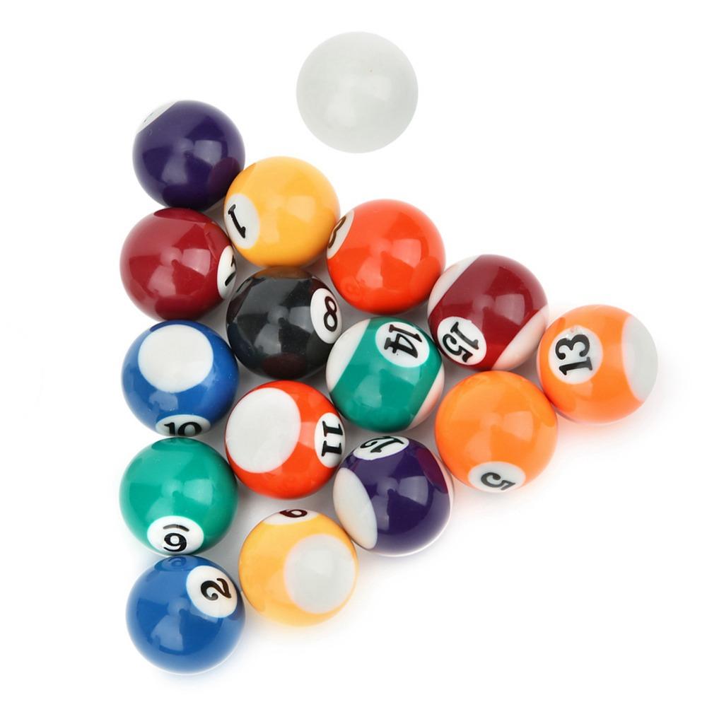 Resin Billiard Balls Color Coded Mini Billiard Balls Set Portable Pool Balls Set Home Practice