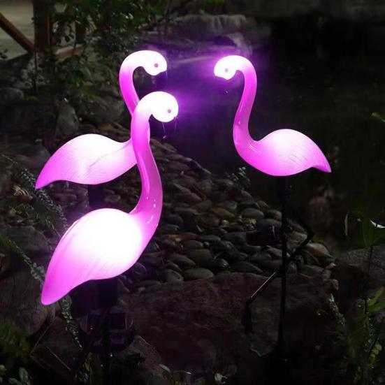 1/3Pcs Flamingo Solar Lamps Automatic Charging IP65 Waterproof Easy To Install Landscape Solar Lights Outdoor Garden Decorations