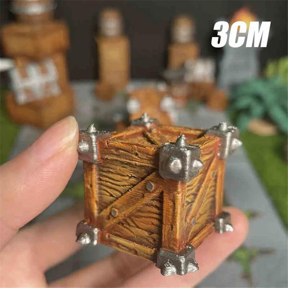 3D-печатная имитация пиратской коробки, сундук, ведро для украшения стола, домашнего декора, кукольного домика, подарка
