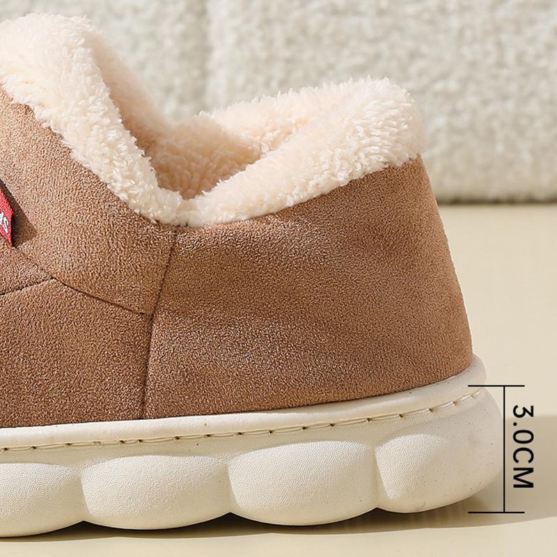 2025 Winter Platform Plush Slippers Women Comfy Soft Sole Cotton Indoor Shoes Woman Non Slip Windproof Warm Snow Boots Female
