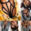 New Bustier Bralette Belt Lingerie Push Up Crop Top Sexy Bandage Bra Cage Harness