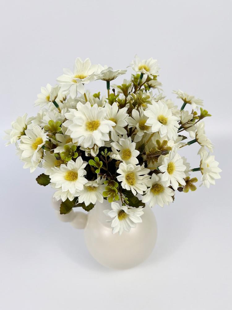 4 букета ромашки искусственные цветы искусственный шелк ромашки поддельные цветочные композиции свадебный букет для наружного сада оконная коробка домашний декор стола