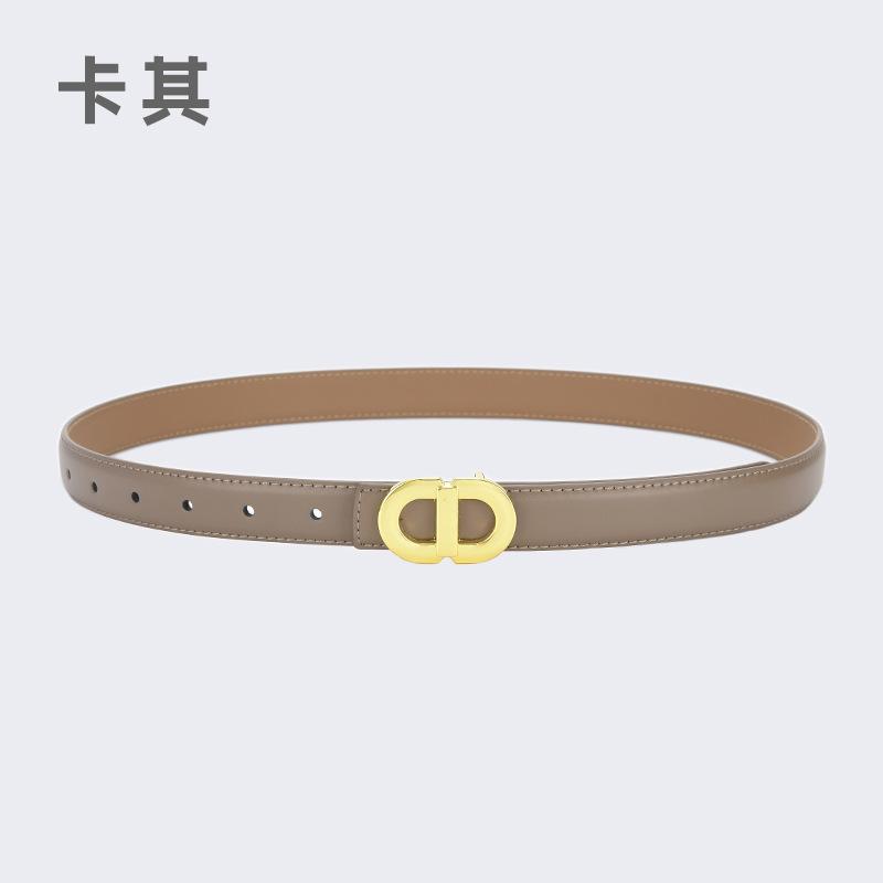 Женский ремень с буквенной пряжкой из сплава, простой декоративный ремень из кожи для студентов, повседневная одежда