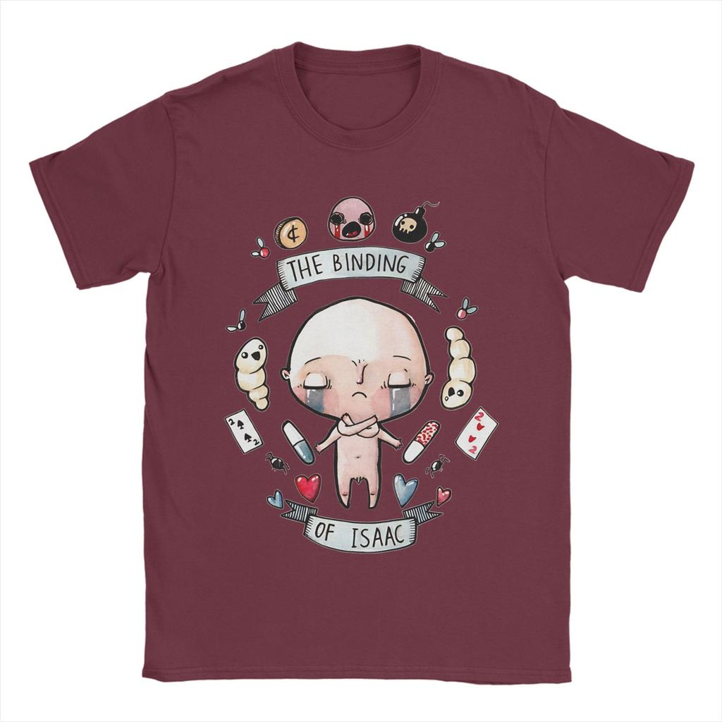Уникальная футболка The Binding Of Isaac для унисекс с круглым вырезом, хлопковые футболки с коротким рукавом, топы больших размеров