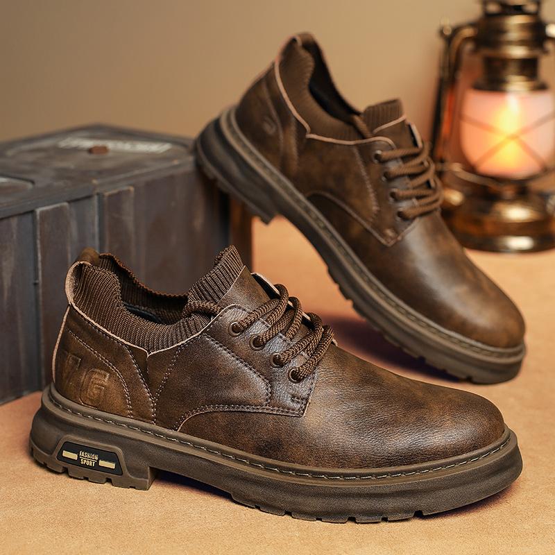 Новое поступление Мужские оксфорды на шнуровке Ручная работа Мужские повседневные туфли Элегантные Мужские повседневные кожаные туфли Для отдыха Прогулок Бизнес Кроссовки