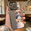 Stacked Colorful Cats Hard Phone Case for Iphone 16 15 14 13 12 11 Pro Max Mini Shockproof Anti-Scratch Protective Cover