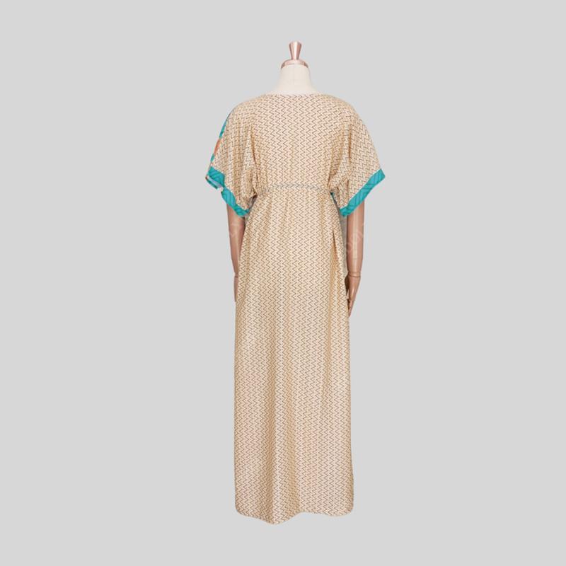 Накидки на бикини, богемное кимоно с принтом, зеленая туника, женская пляжная одежда больших размеров, Глубокий v-образный вырез спереди, открытое макси-платье, купальный костюм, накидка