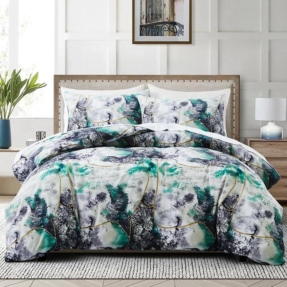 Gradient Rainbow Star Duvet Cover Set Queen Tie Dye Ombre Stars Reversible Purple Bedding Set Microfiber Cartoon Comforter Cover