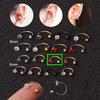 1Pc Stainless Steel Zircon Cz Hoop Tragus Cartilage Helix Stud Earring Conch Rook Daith Lobe Ear Screw Piercing Jewelry