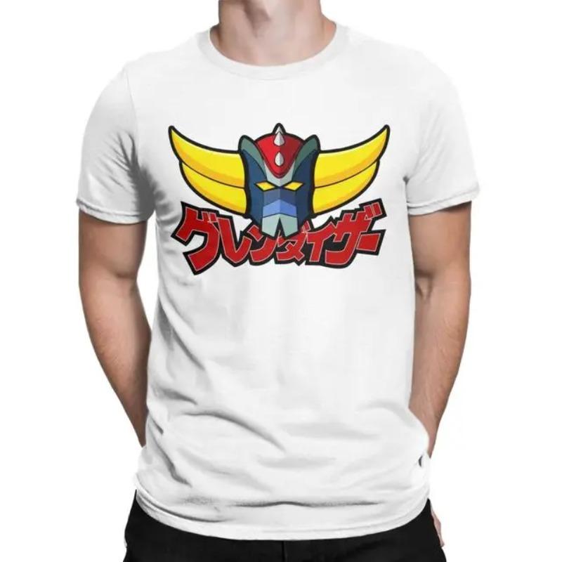 Grendizer Ufo Robot Goldrake Mazinger Z Anime Clothing Mens Shirt 80s Manga Short Sleeve Crewneck TShirt Cotton Classic Tops1