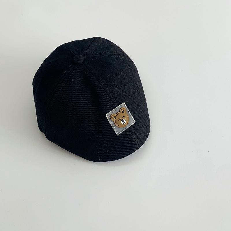 Мультяшный медведь для мальчика и девочки, берет, кепка, симпатичная, дышащая, мягкая, хлопковая, детская, кепка, повседневная, для путешествий, для малышей, для газетчиков, береты