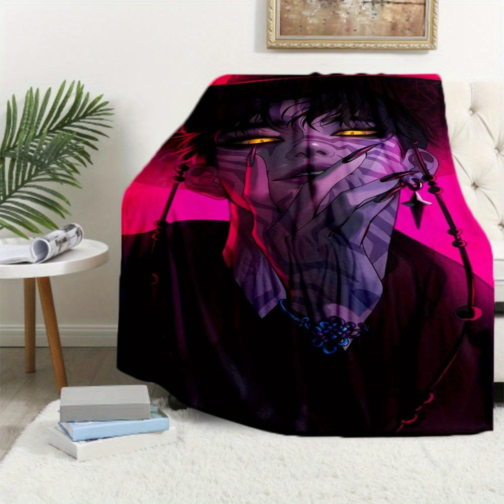 1Pc Mystic Enigma Print Flannel Blanket, High quality Digital Printing, Comfortable for All Seasons, Home DecorGifts821057
