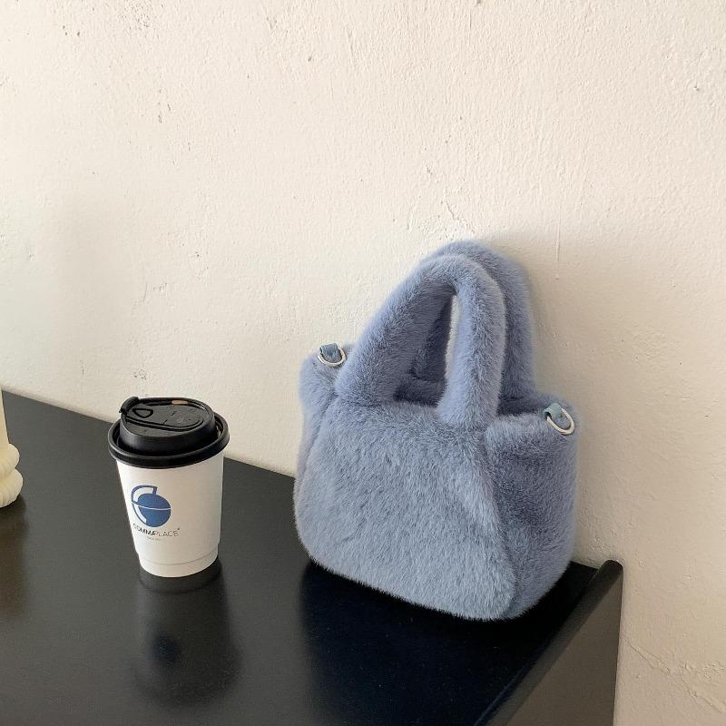 Осень и зима новый милый тренд на сумки для волос имитация норки сумка-мессенджер женская нишевая универсальная маленькая сумочка