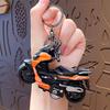 Keychain Pendant Motorbike Charm Zinc Alloy Anti-Detachable Hook Keyring Backpack Accessory Decompression