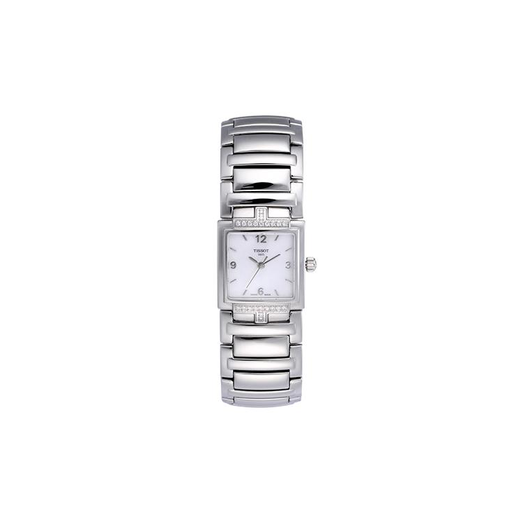 Tissot Коллекция Fanting Кварцевый механизм 30м Водонепроницаемость Женские часы 23*23.81мм 23*23.81мм T051.310.61.117.00