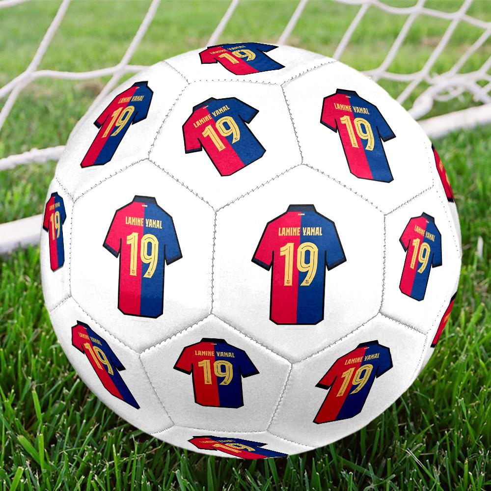 Lamine Yamal Jersey 19 Soccer Ball Size 5 Football Machine Stitched Outdoor Training and Matches for Football Accessories