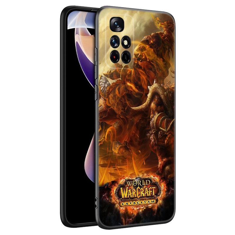 The World of Warcraft Black Silicone Phone Case For Xiaomi Redmi Note 10 11 11S 12 13 4G 8 9 11T Pro 5G Plus 8T 9S 10S 12S