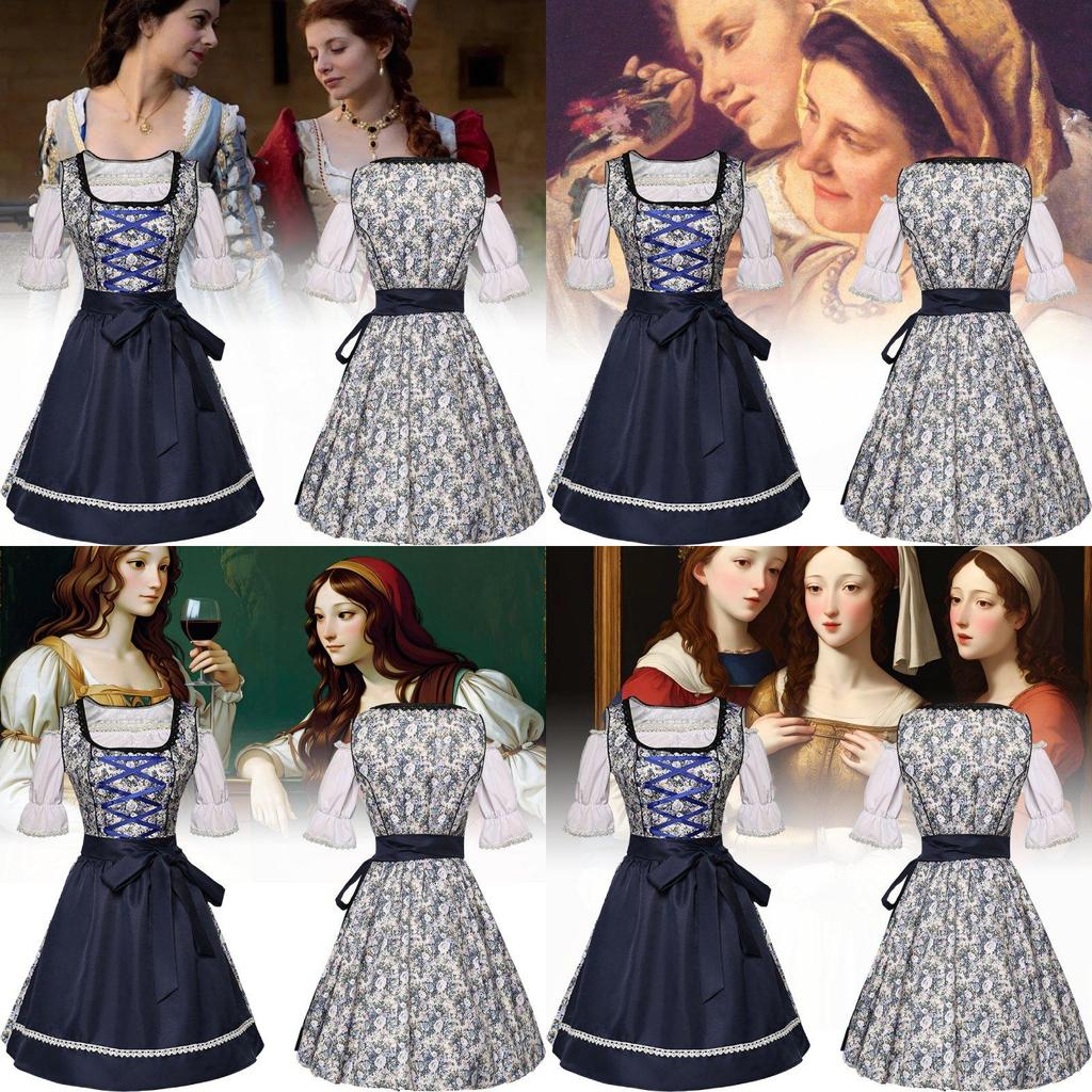 Баварский костюм для Октоберфеста для девушек, подающих пиво, с элегантным дизайном, открывающим плечи, в нескольких размерах