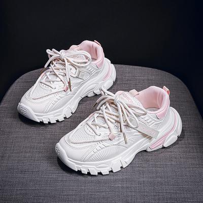 Кроссовки на платформе женские сетчатые дышащие спортивные женские туфли модные толстые подошвы громоздкие кроссовки повседневные беговые прогулочные туфли 2024