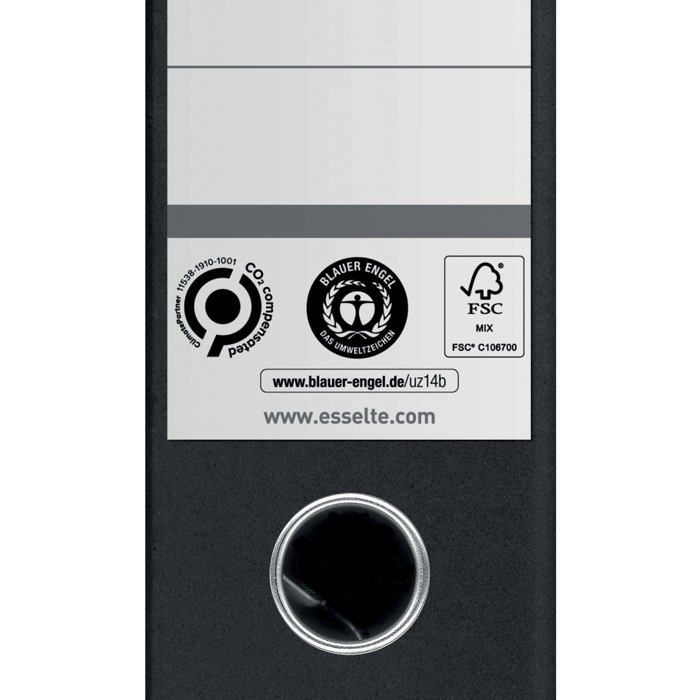 Classeur Esselte - no1pobco75-parent - Classeur A4 a Levier, Dos de 75mm, Noir, 627569