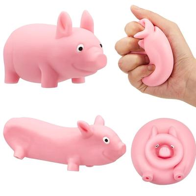 Squishy Pig Stress Squishy Piggie Squeeze Toy Anti-Anxy Забавная игрушка-свинья Игрушка для отскока мяча Непоседа Игрушка для замешивания песка Щепотка для снятия стресса СДВГ СДВГ Полезно