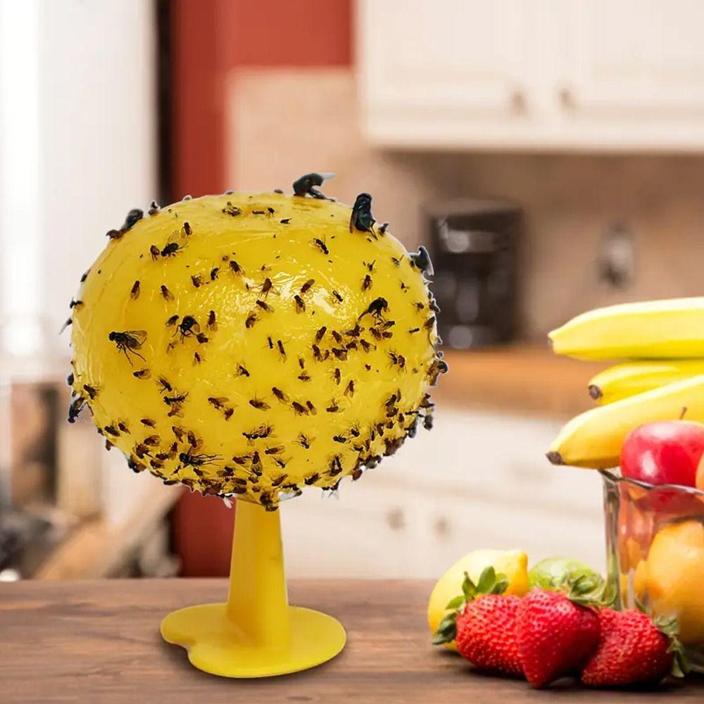 Heat-resistant Fly Ball Trap Yellow Mosquito Ball Trap Armyworm Ball Fruit Fly Balls Garden