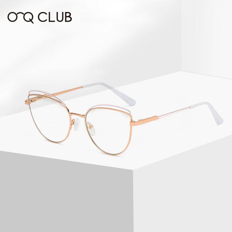 O-Q CLUB Градуированные линзы для чтения Очки для защиты от синего света Оправа очков «кошачий глаз» Женские Солнцезащитные очки для мужчин Очки для чтения Lunette
